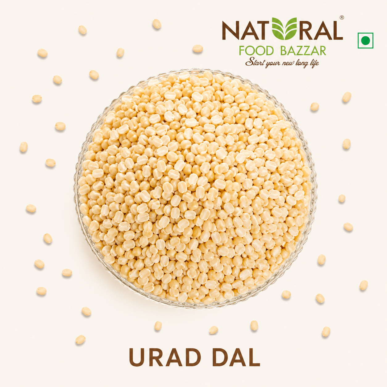 Natural Unpolished White Udad Dal (Urad Dal) | पांढरी उडीद डाळ | Natural Food Bazzar®