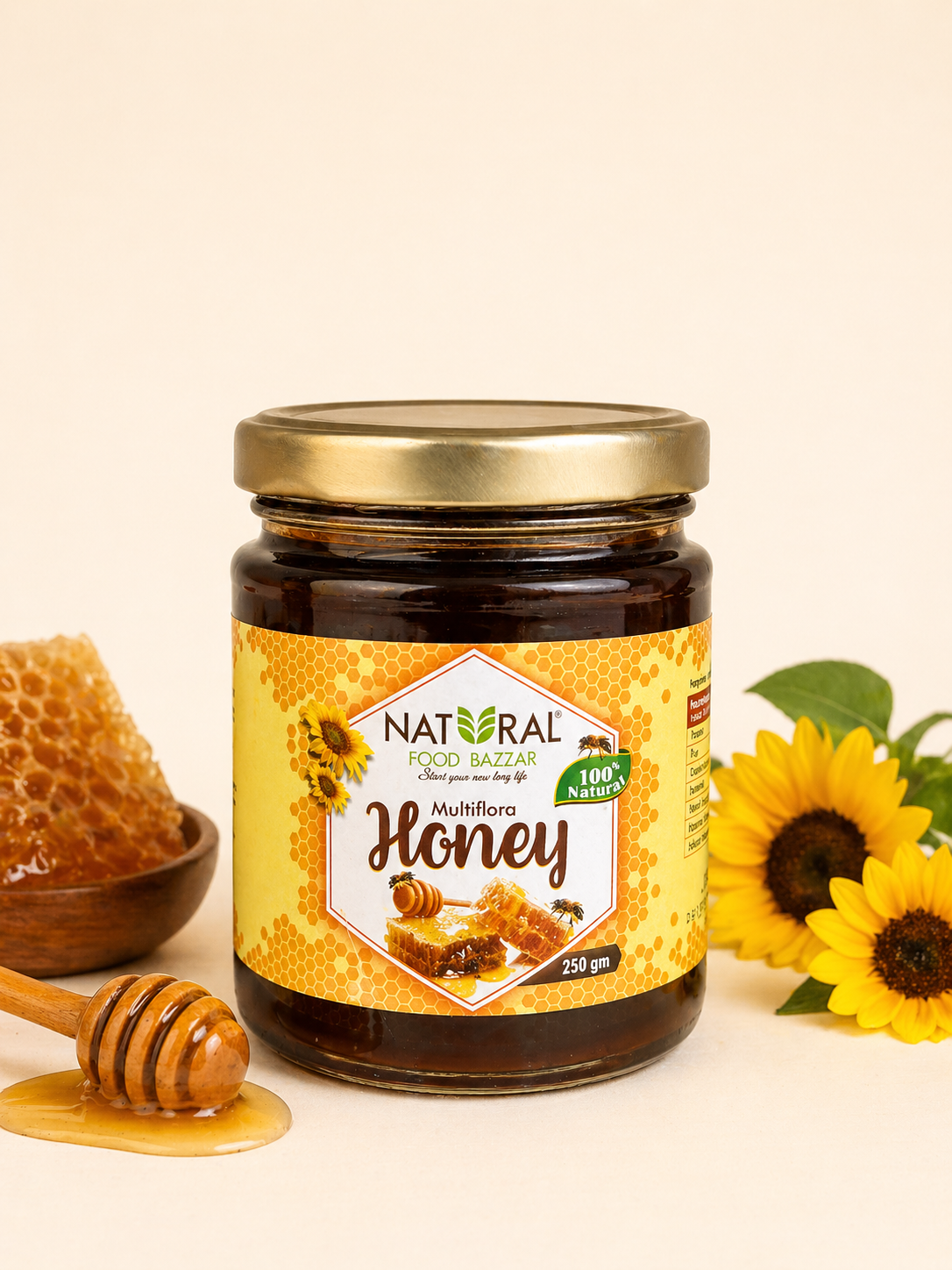Natural Multiflora Honey | शुद्ध मध | Natural Food Bazzar®