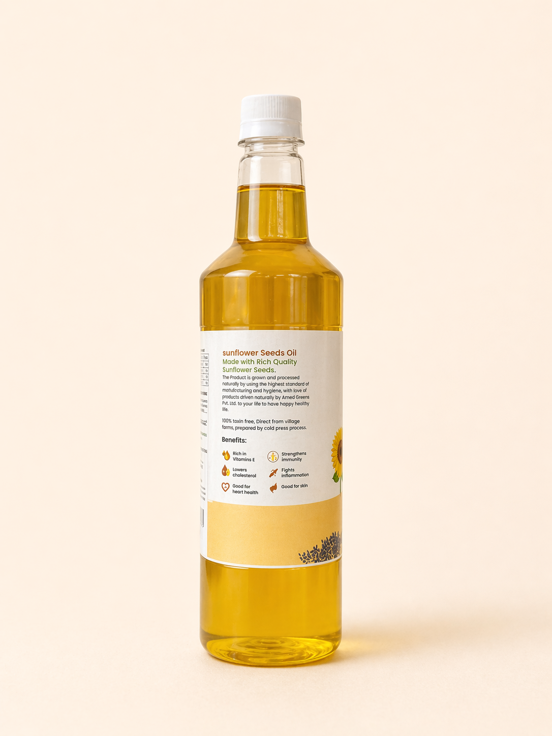 Natural Sunflower Wooden Cold Pressed Oil | सूर्यफूल तेल | Natural Food Bazzar®