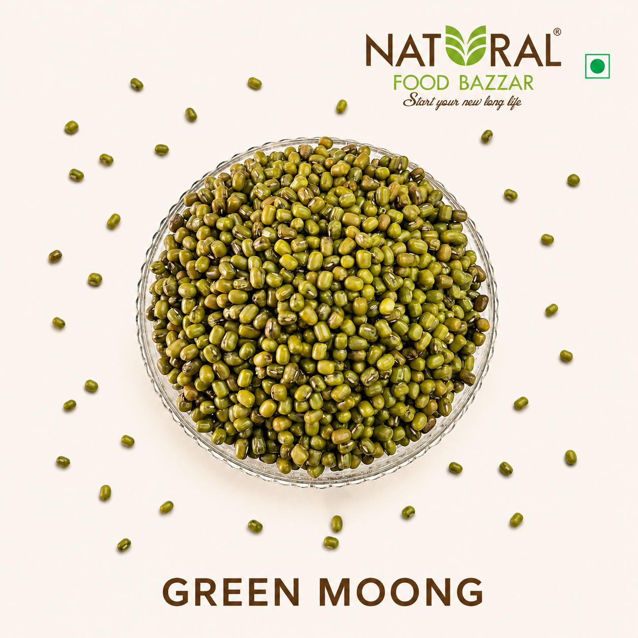 Natural Whole Desi Green Moong | हिरवे मुग | Natural Food Bazzar®