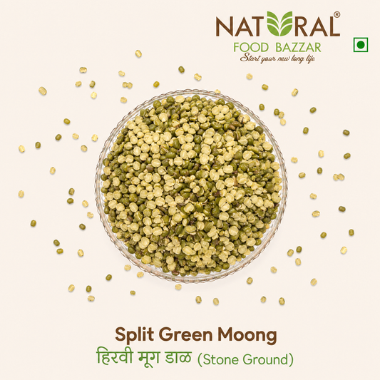 Natural Moong Dal With Skin (Split Green Moong) | हिरवी मूग डाळ | Natural Food Bazzar®