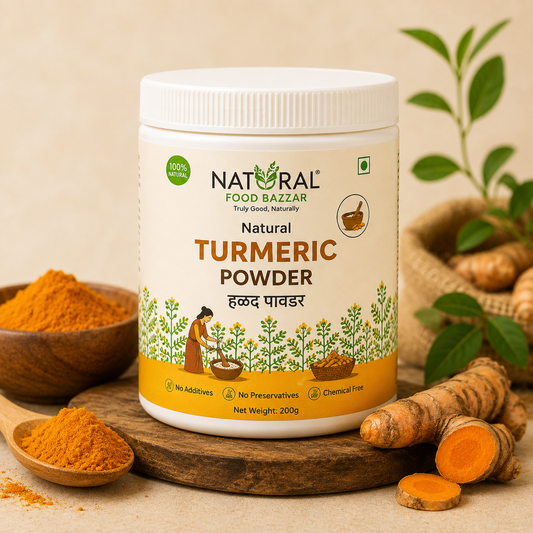 Natural Turmeric Powder | हळद पावडर | Natural Food Bazzar®