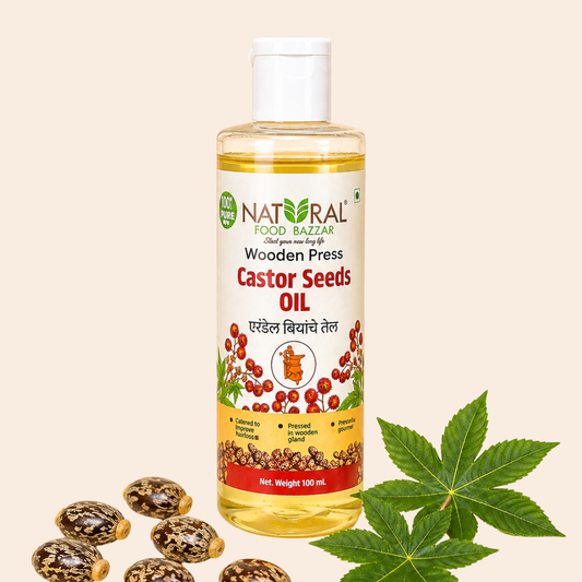 Natural Castor Wooden Cold Pressed Oil | एरंडेल तेल | Natural Food Bazzar®