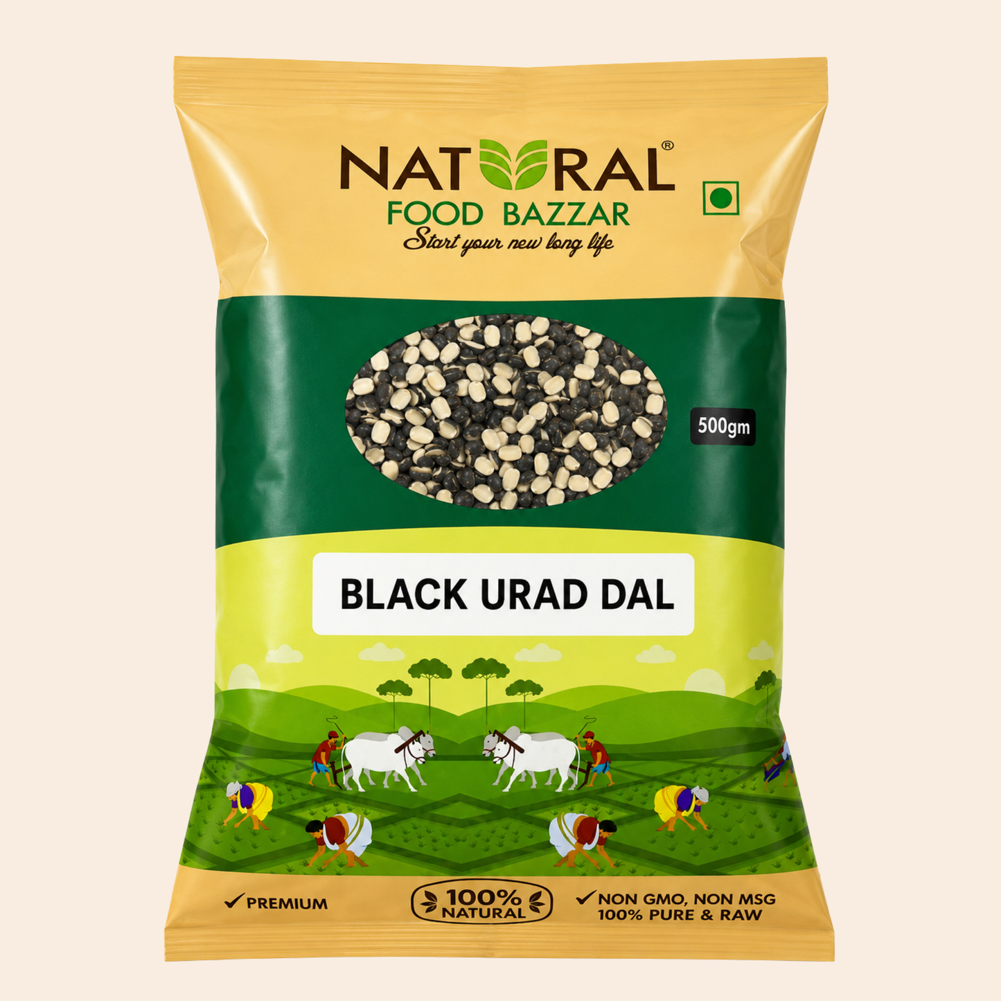 Natural Urad Chilka Dal | उडीद चिलका डाळ | Natural Food Bazzar®