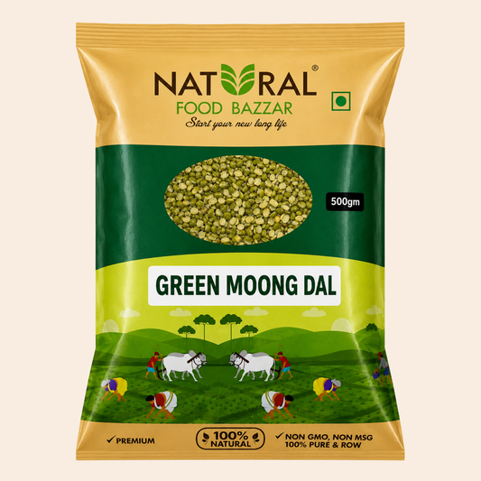 Moong Dal With Skin (Split Green Moong) | हिरवी मूग डाळ | Natural Food Bazzar®